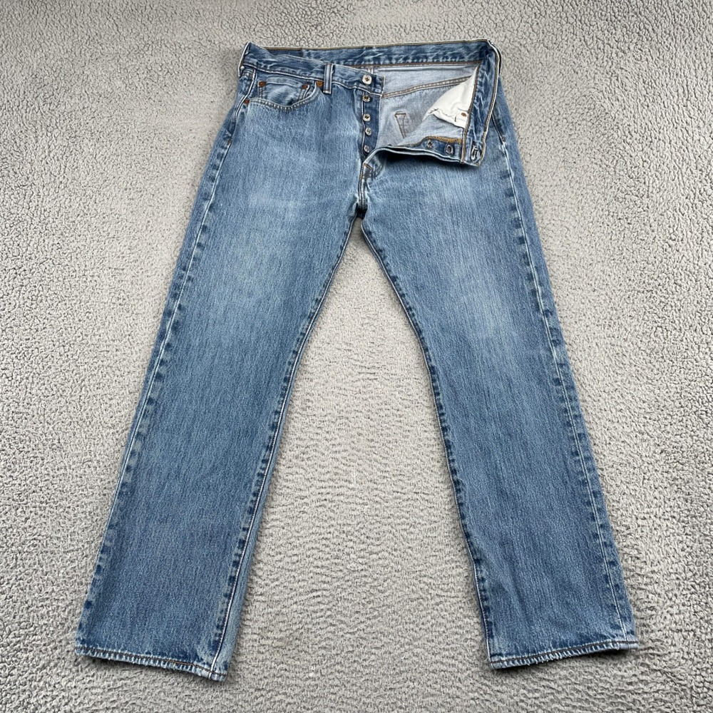 Levi's 501 Jeans Mens 34x30 Blue Original Fit Straight Leg Button Fly Denim